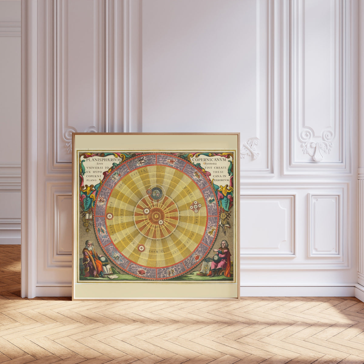 Andreas Cellarius — The Copernican Planisphere (Plate 4, Violet Colouring) | Celestial Map Print - 9ArtPrints