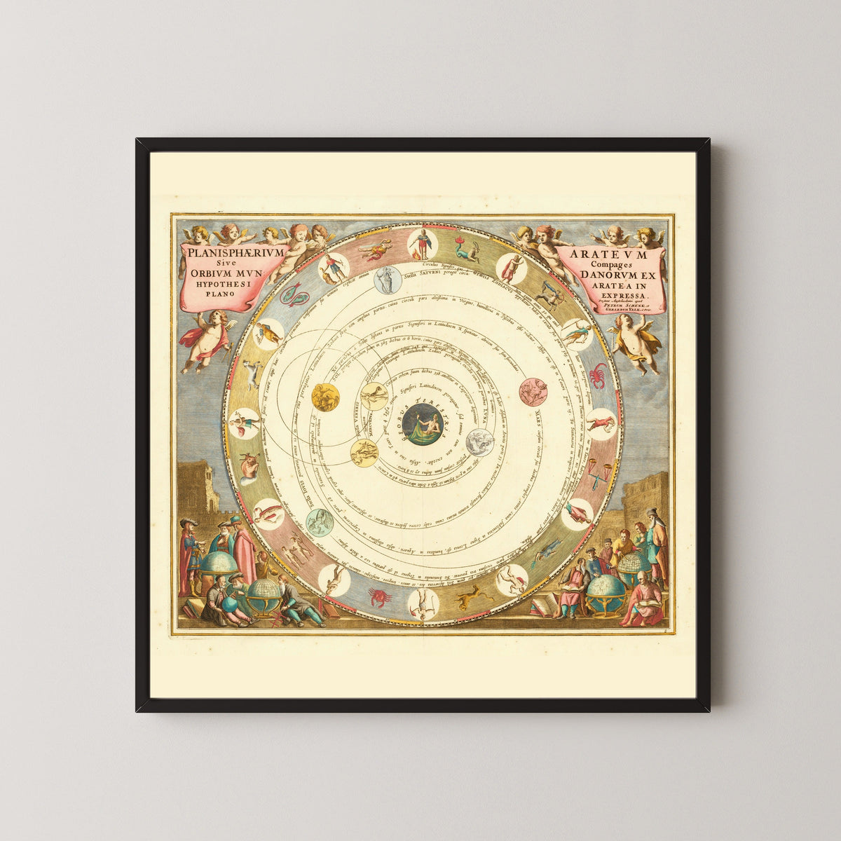 Andreas Cellarius — The Planisphere of Aratus (Plate 8, Azure Colouring) | Celestial Map Print - 9ArtPrints