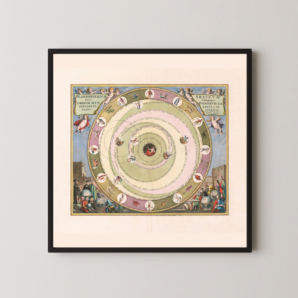 Andreas Cellarius — The Planisphere of Aratus (Plate 8) | Celestial Map Print