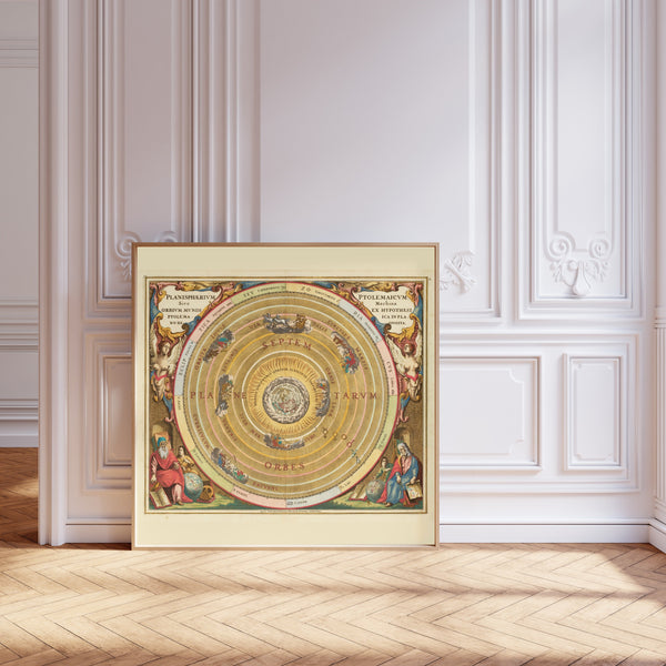 Andreas Cellarius — The Ptolemaic Planisphere (Plate 1) | Celestial Map Print