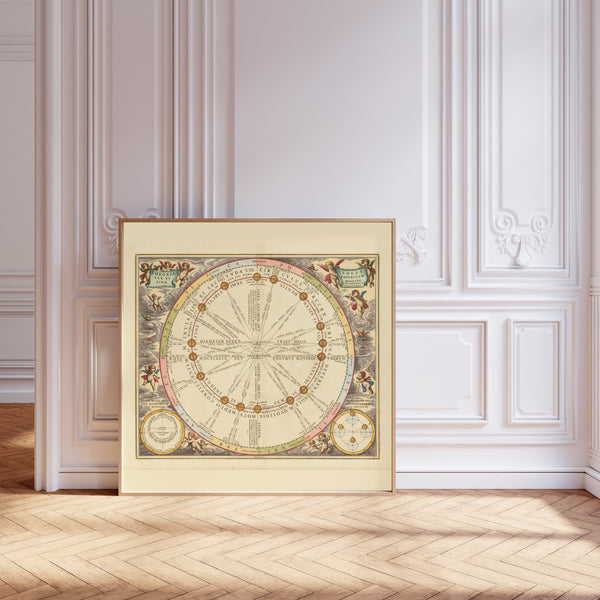 Andreas Cellarius — The Theory of the Sun (Plate 16) | Celestial Map Print