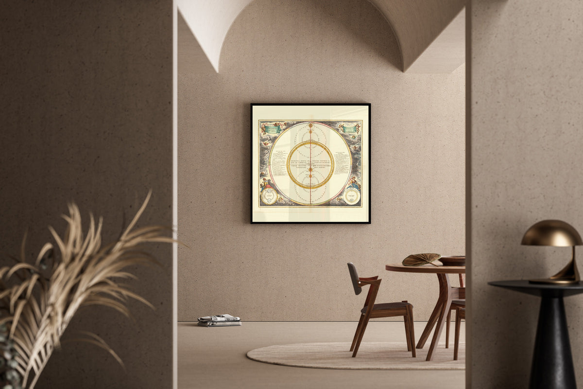 Andreas Cellarius — The Theory of Venus and Mercury (Plate 21) | Celestial Map Print - 9ArtPrints