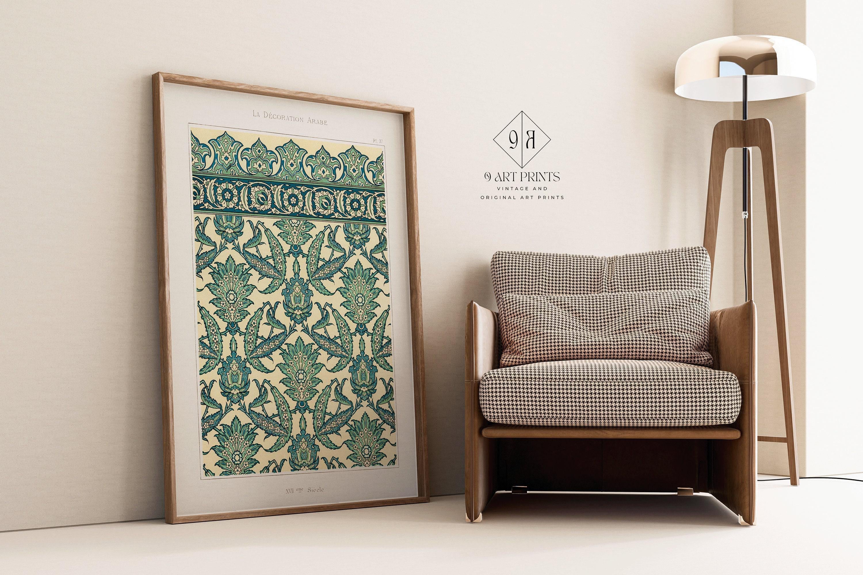 Arabian Pattern 37 - Emille Prisses D'Avennes | Vintage Middle - Eastern Islamic Persian Pattern Art (available framed or unframed) - 9ArtPrints