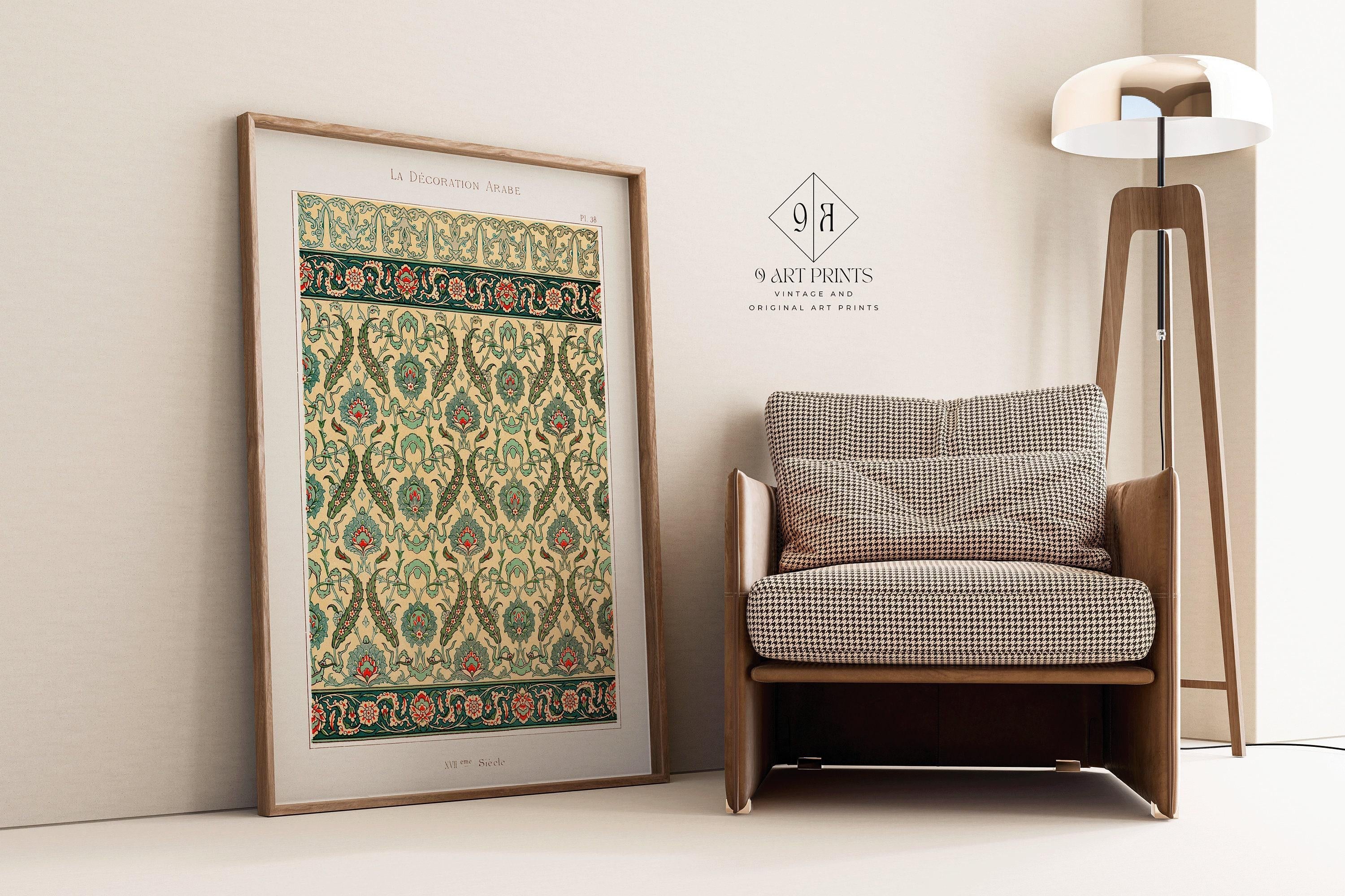 Arabian Pattern 38 - Emille Prisses D'Avennes | Vintage Middle - Eastern Islamic Persian Pattern Art (available framed or unframed) - 9ArtPrints