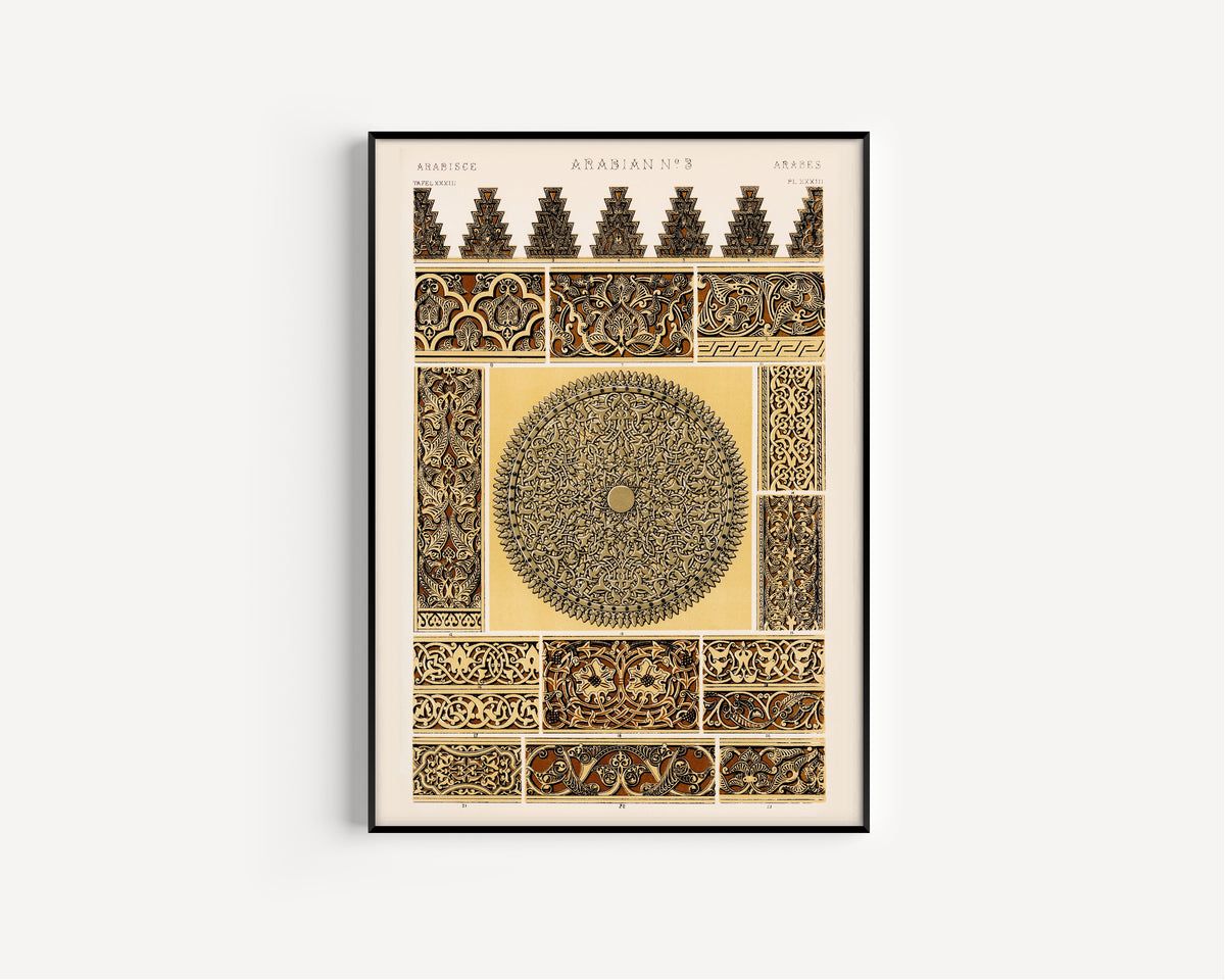 Owen Jones — Arabian No. 3, from The Grammar of Ornament | Ornament Plate Print