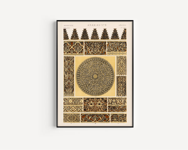 Owen Jones — Arabian No. 3, from The Grammar of Ornament | Ornament Plate Print
