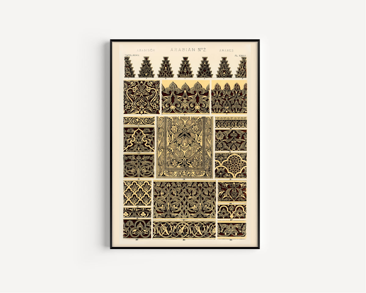Owen Jones — Arabian No. 2, from The Grammar of Ornament | Ornament Plate Print