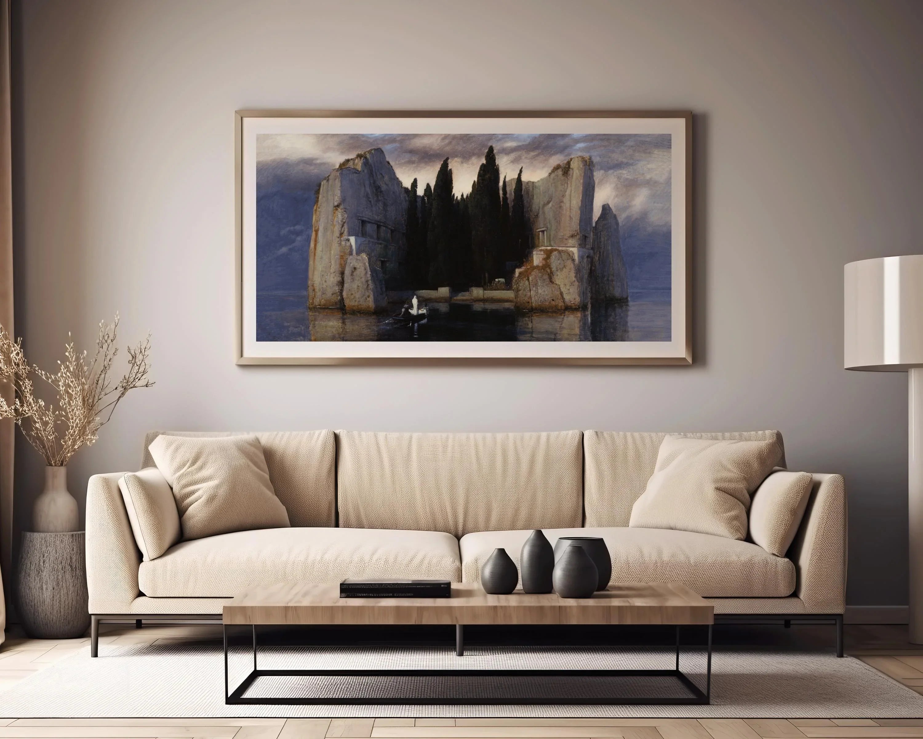 Arnold B√∂cklin - The Isle of the Dead | Eerie and Evocative Symbolist Art | PRINT | Available framed 2x1 - 9ArtPrints