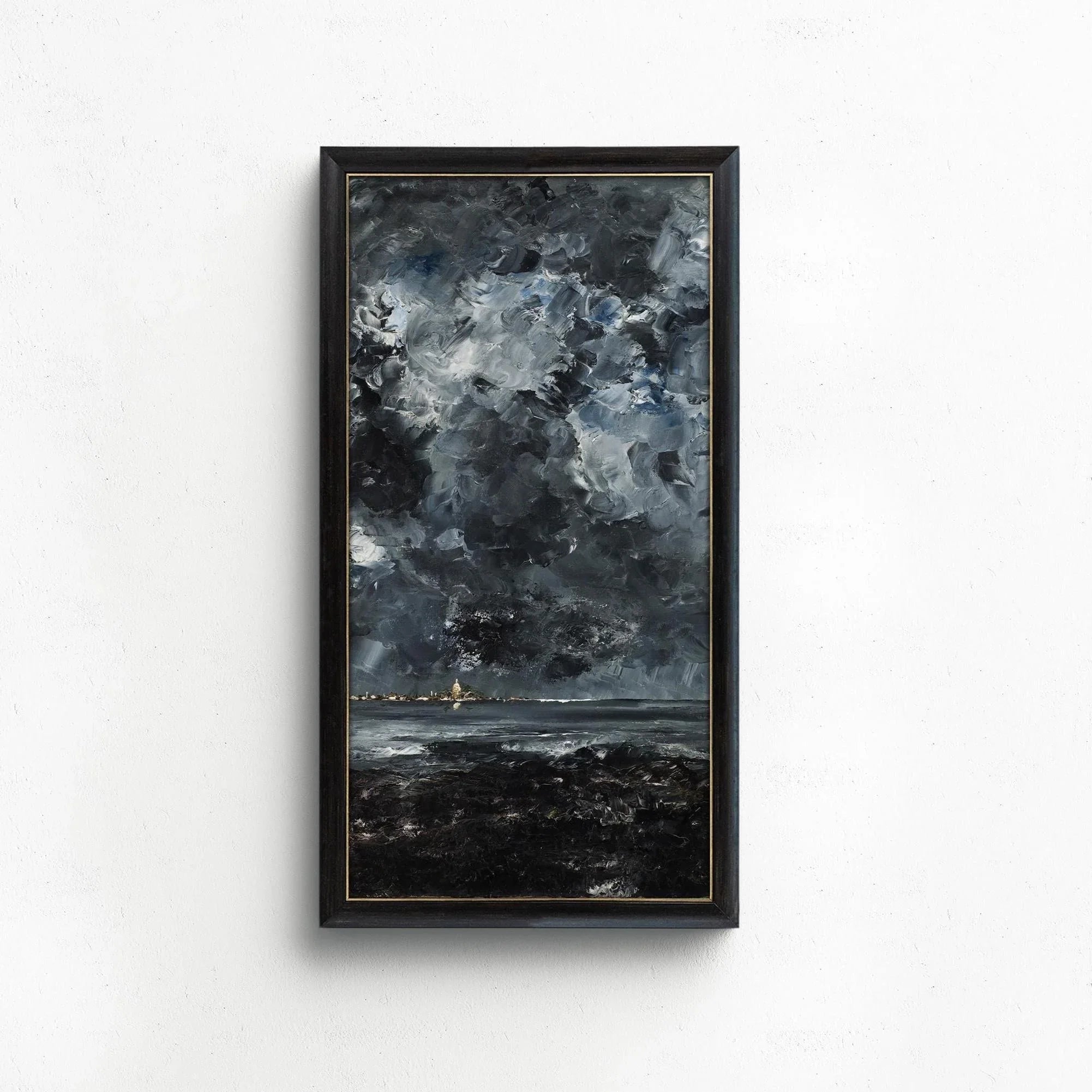 August Strindberg "The Town" Giclée Art Print: Moody Vintage Vertical Fine Art - 9ArtPrints