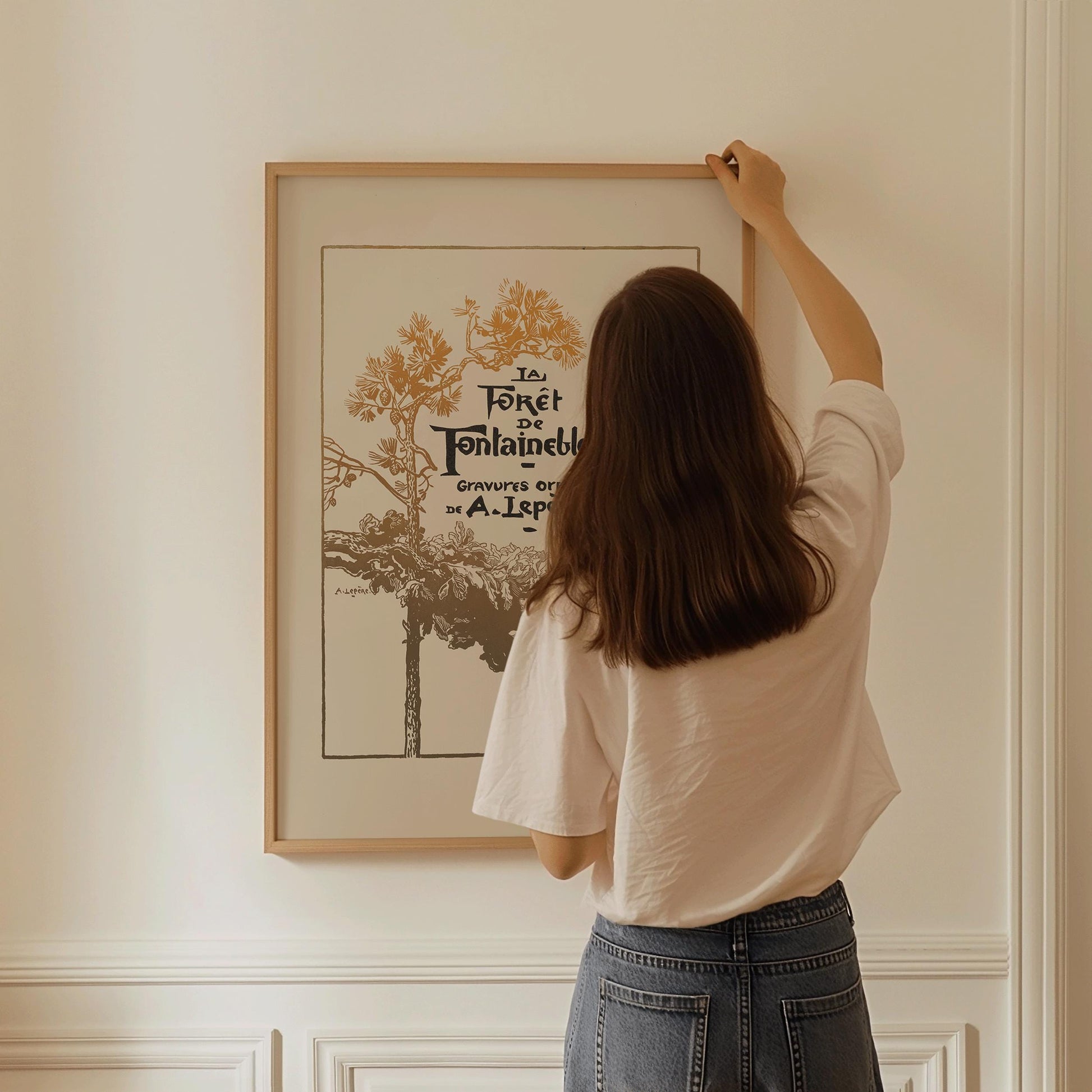 Auguste Lepère - La Forêt de Fontainebleau | Elegant French Art Nouveau Botanical Print | Forest Wall Art | Available handframed or unframed - 9ArtPrints