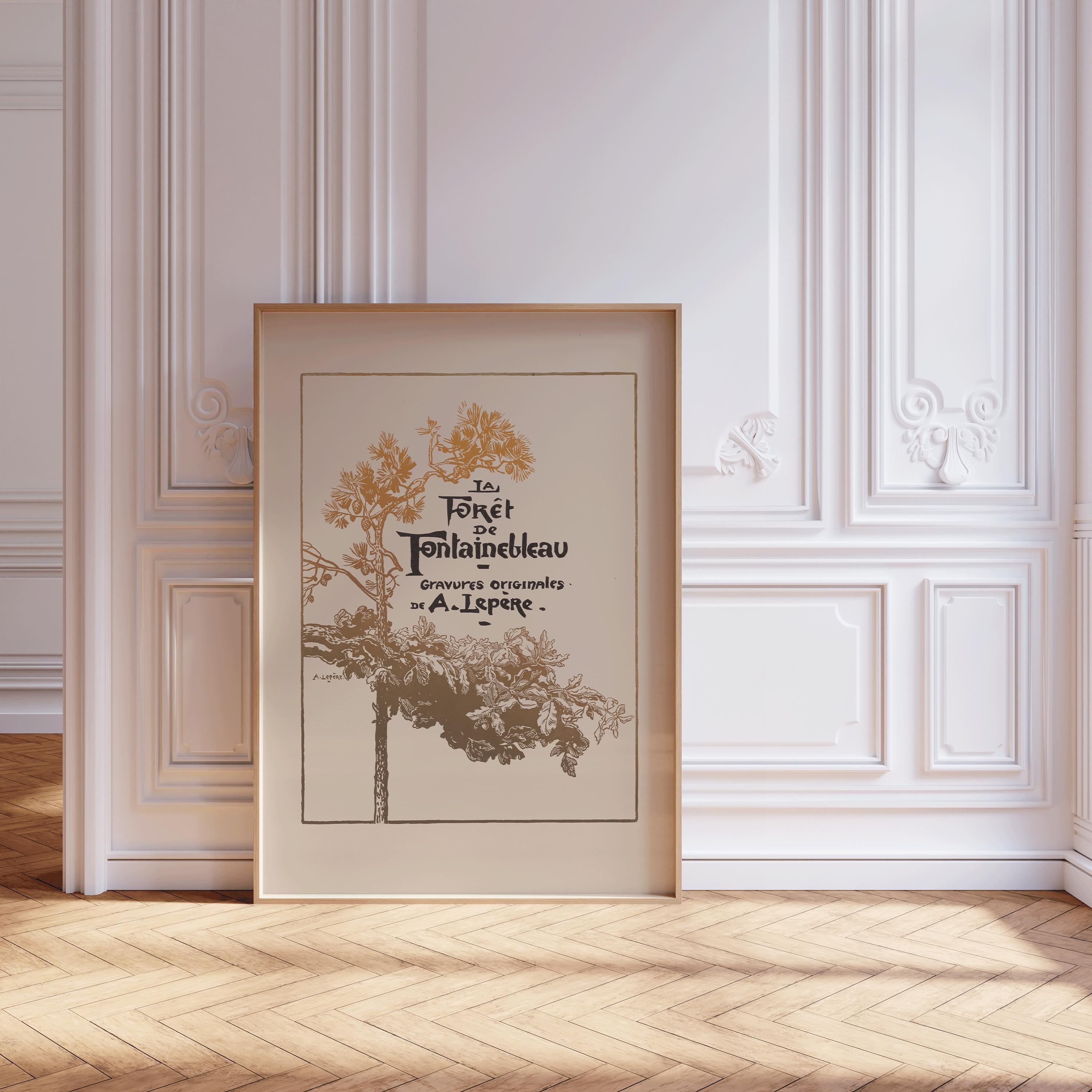 Auguste Lepère - La Forêt de Fontainebleau | Elegant French Art Nouveau Botanical Print | Forest Wall Art | Available handframed or unframed - 9ArtPrints