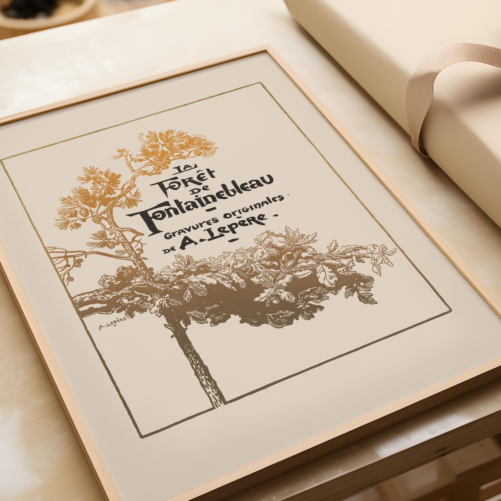 Auguste Lepère - La Forêt de Fontainebleau | Elegant French Art Nouveau Botanical Print | Forest Wall Art | Available handframed or unframed - 9ArtPrints