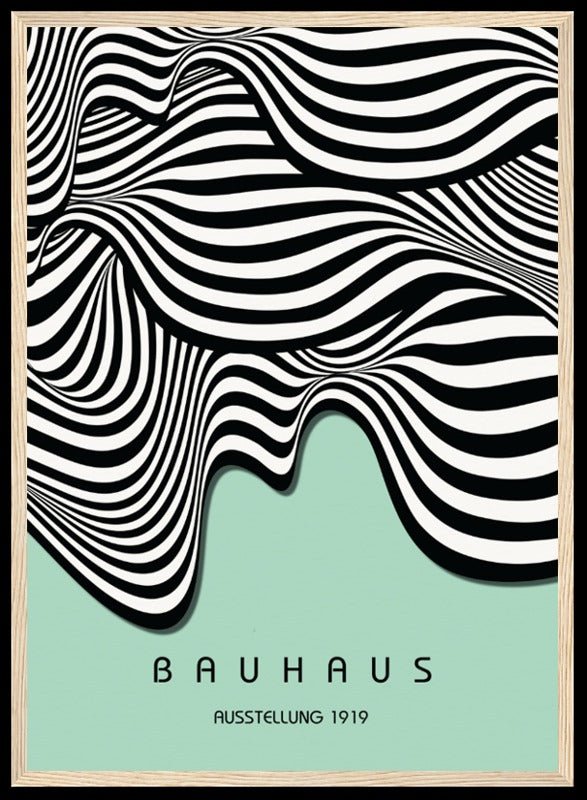 Bauhaus — Ausstellung Waves | Mid-Century Modern Print in Mint Green - 9ArtPrints