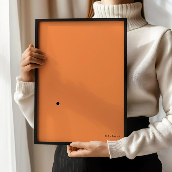 Bauhaus — Der Punkt (The Dot) | Mid-Century Modern Print in Orange & Black