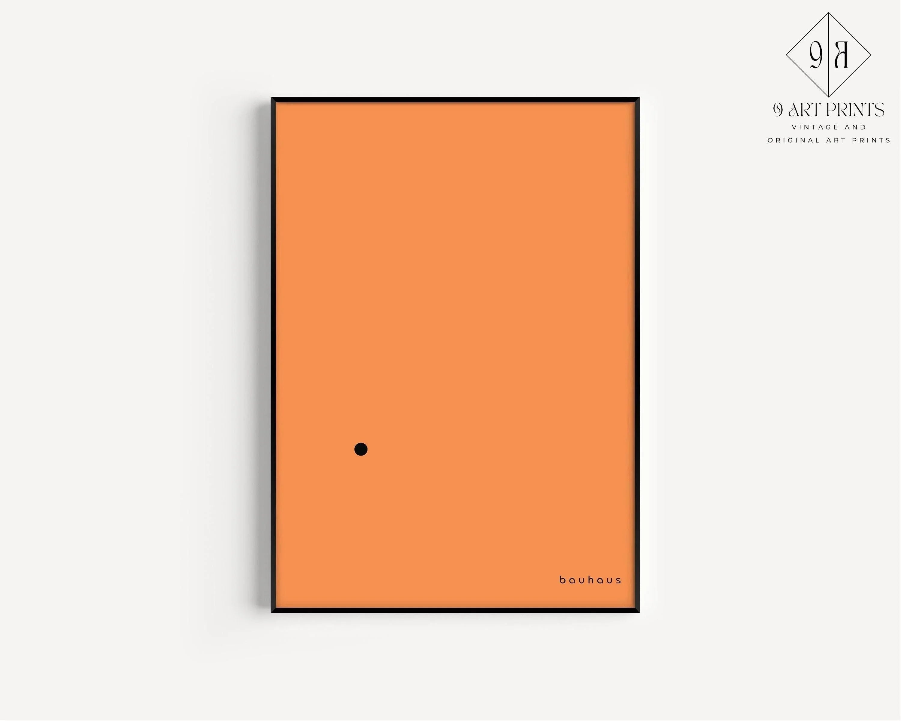 Bauhaus Der Punkt Giclee Print: Mid - Century Modern Art, Orange & Black - 9ArtPrints