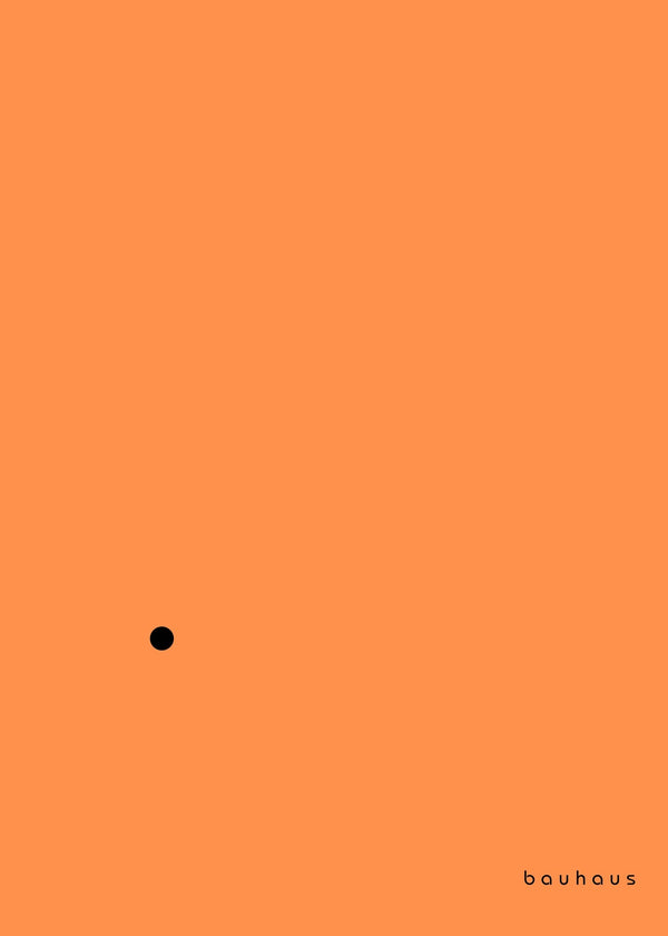 Bauhaus — Der Punkt (The Dot) | Mid-Century Modern Print in Orange & Black