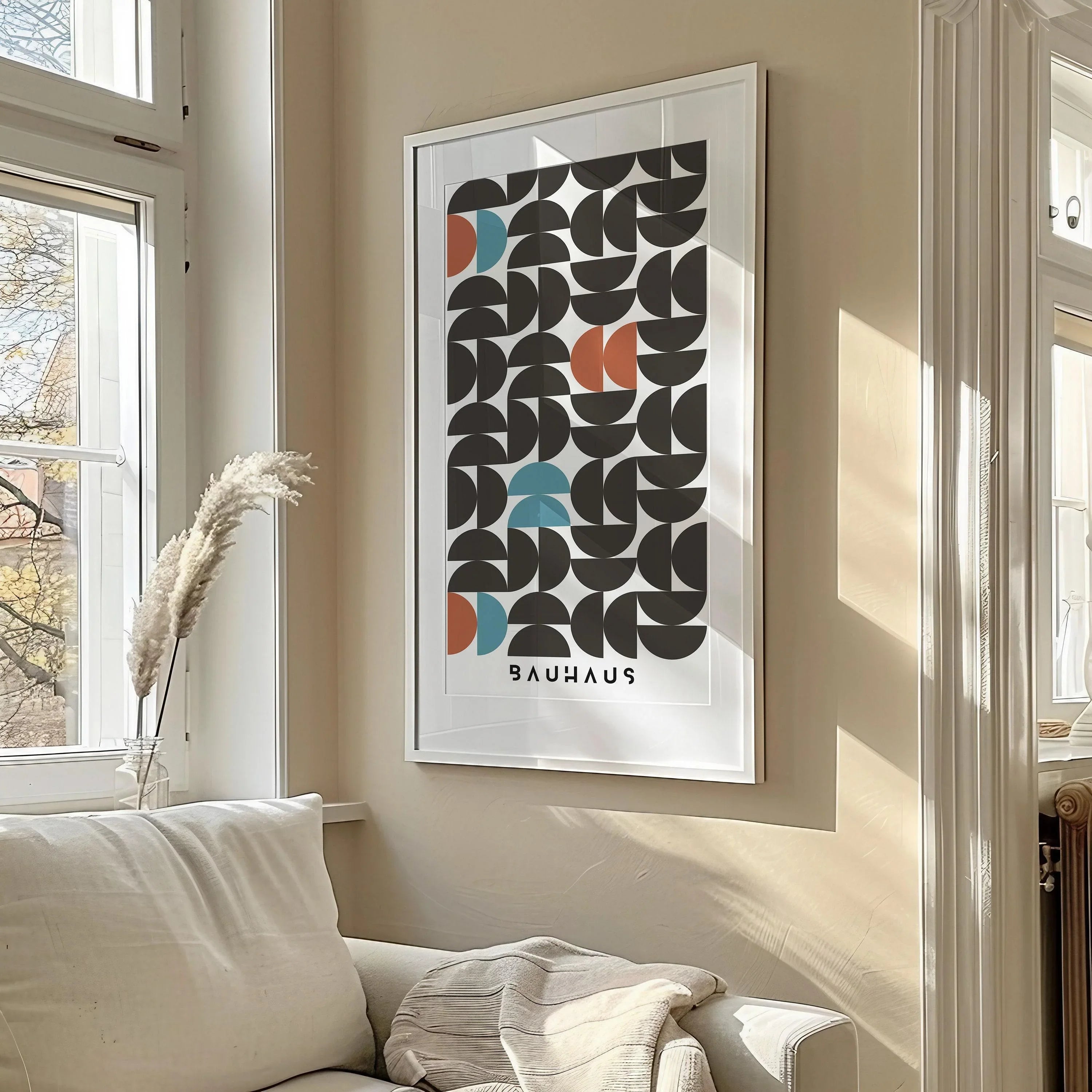 Bauhaus Geometric Art Print: Mid - Century Modern Giclee - 9ArtPrints