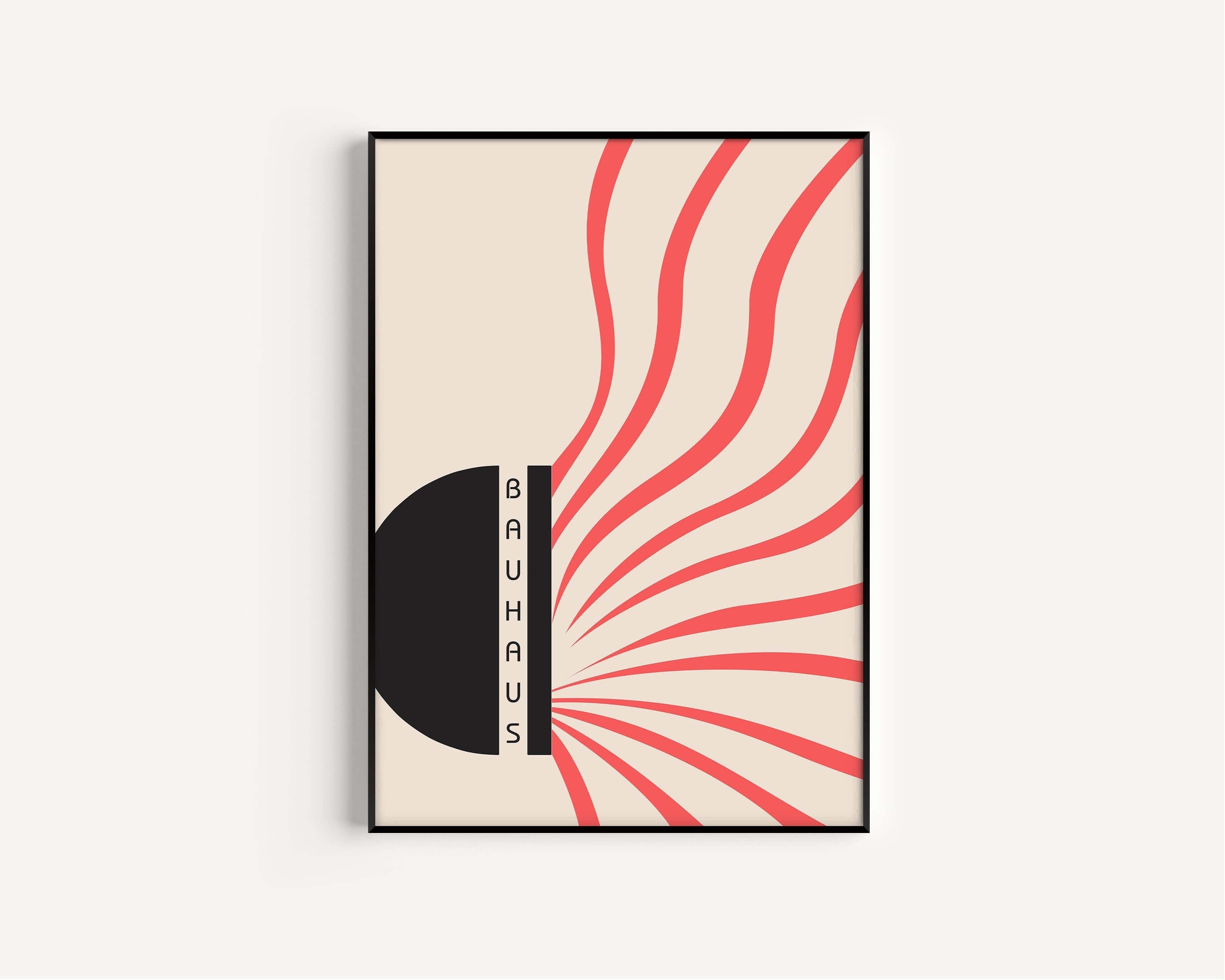 Bauhaus Poster - HEATLAMP | Mid - century modern art print (available framed or unframed) - 9ArtPrints