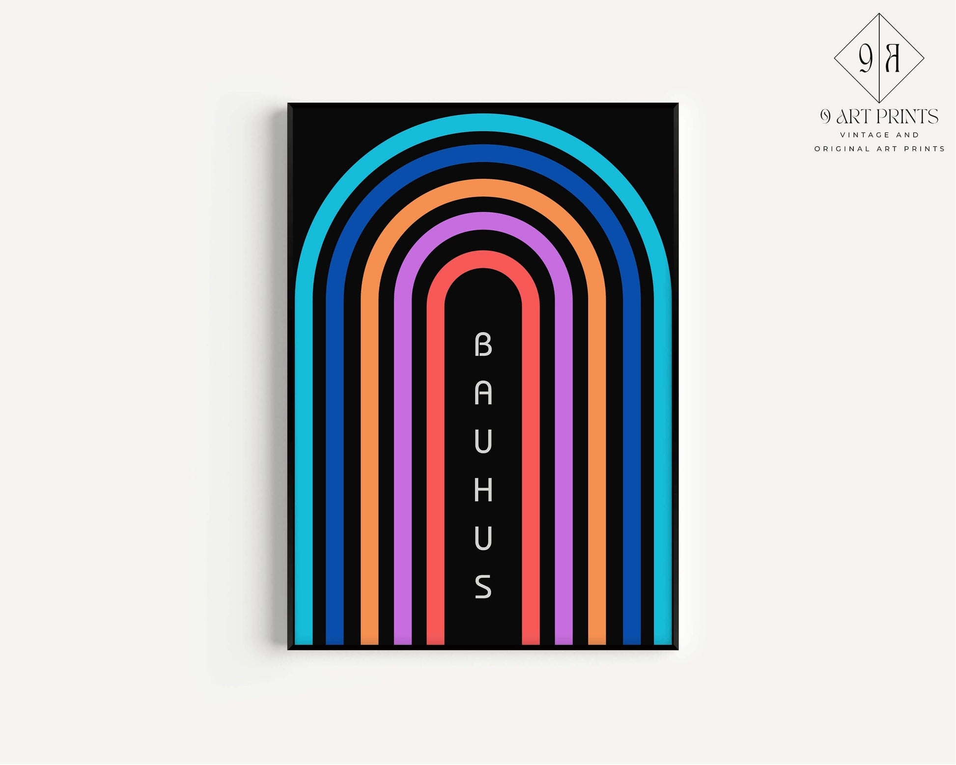 Bauhaus Poster - THE ARCHES | Abstract Mid - century modern art print (available framed or unframed) - 9ArtPrints