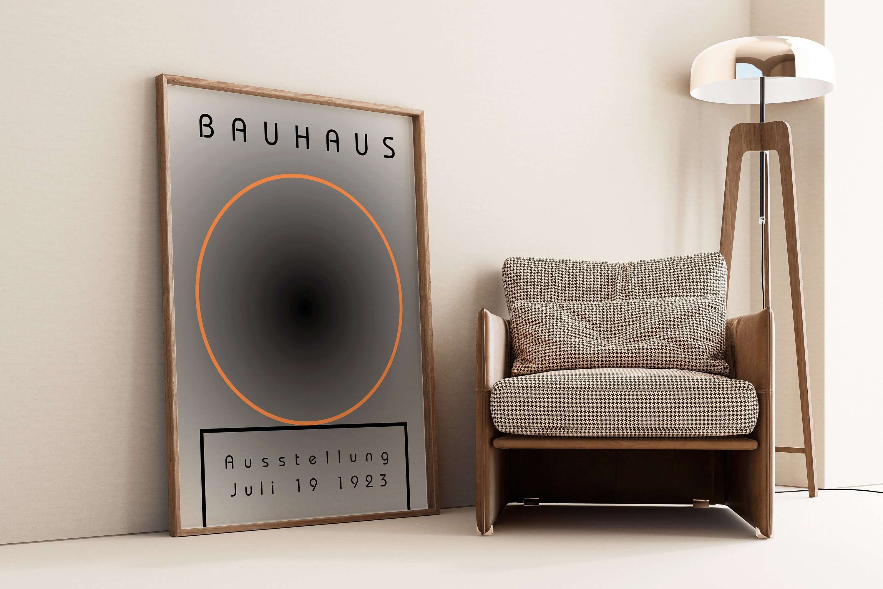 Bauhaus Poster - THE CIRCLE | Abstract Mid - century modern art print (available framed or unframed) - 9ArtPrints