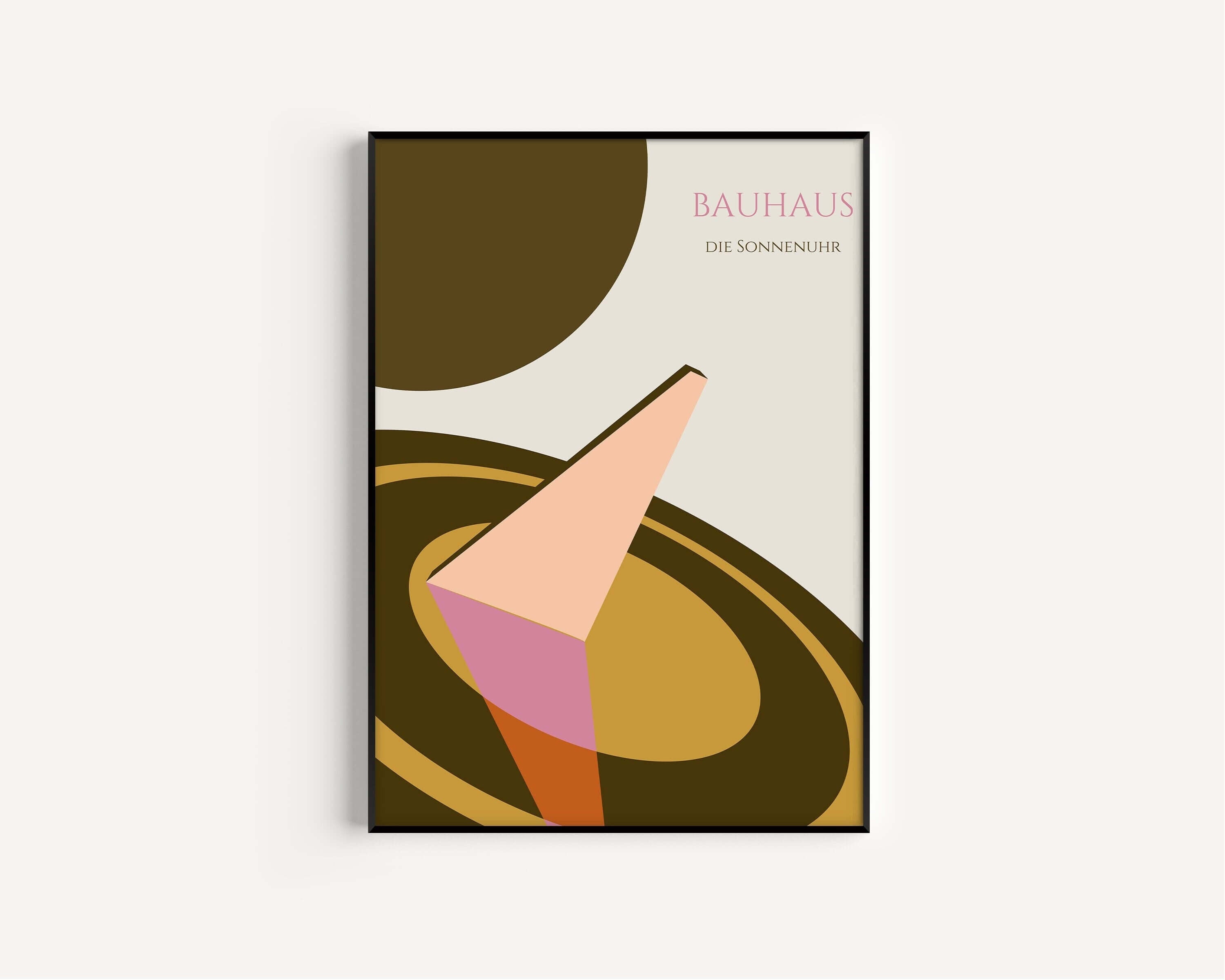 Bauhaus Poster - THE SUNDIAL | Abstract Mid - century modern art print (available framed or unframed) - 9ArtPrints