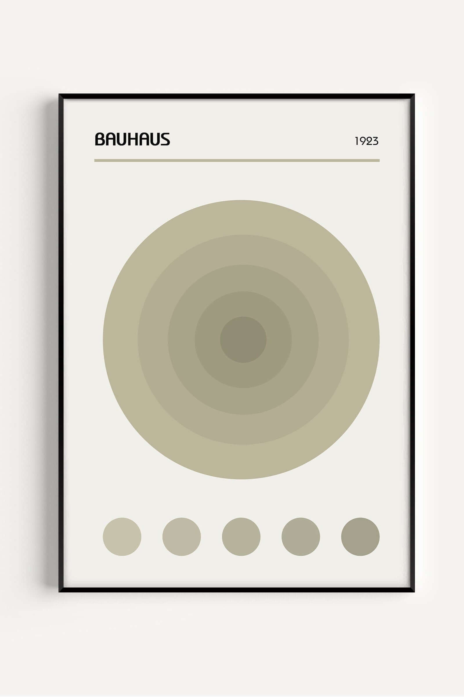 Bauhaus Poster - THE TARGET | Mid - century modern art print in sage green (available framed or unframed) - 9ArtPrints