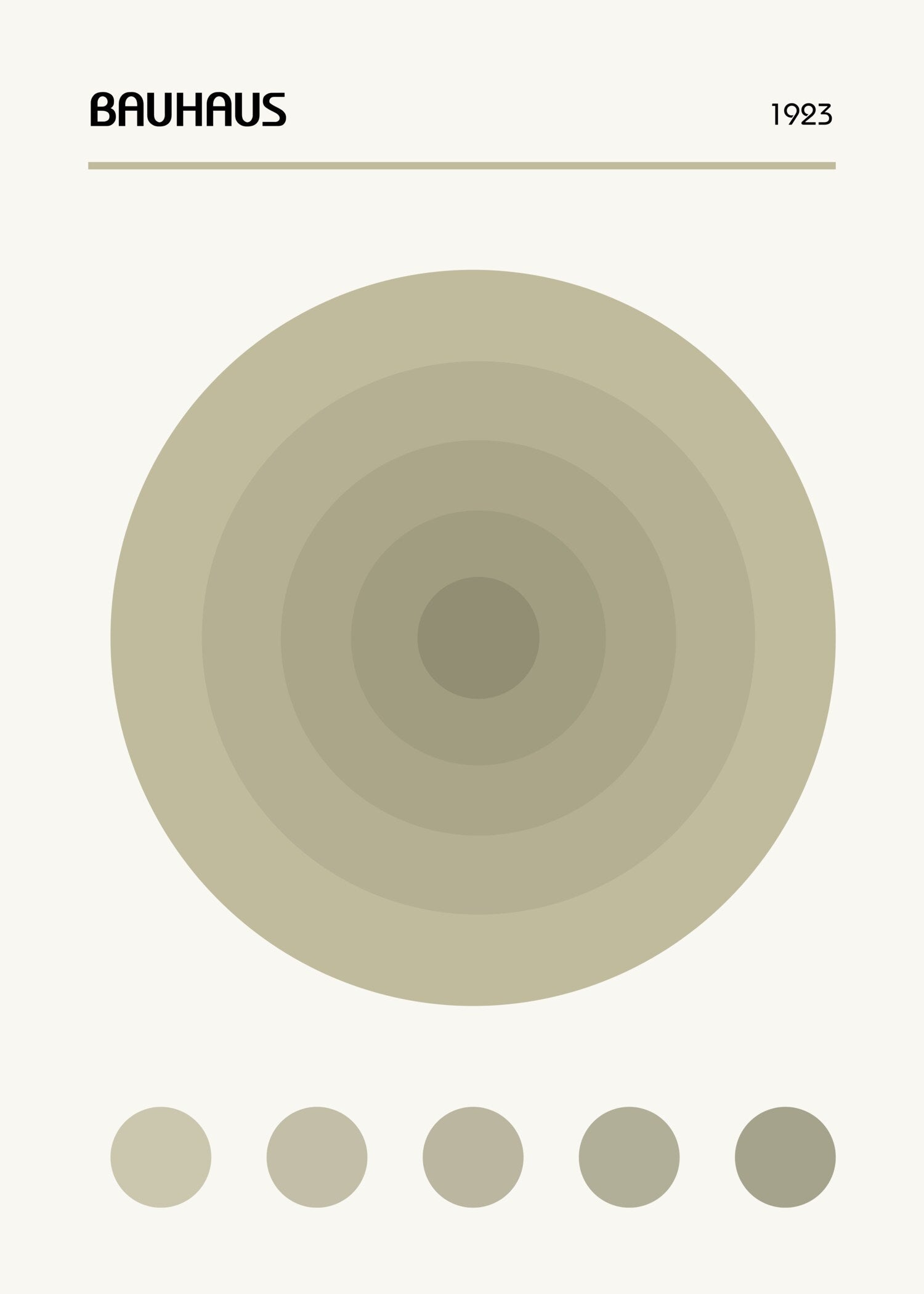 Bauhaus — The Target | Mid-Century Modern Print in Sage Green - 9ArtPrints