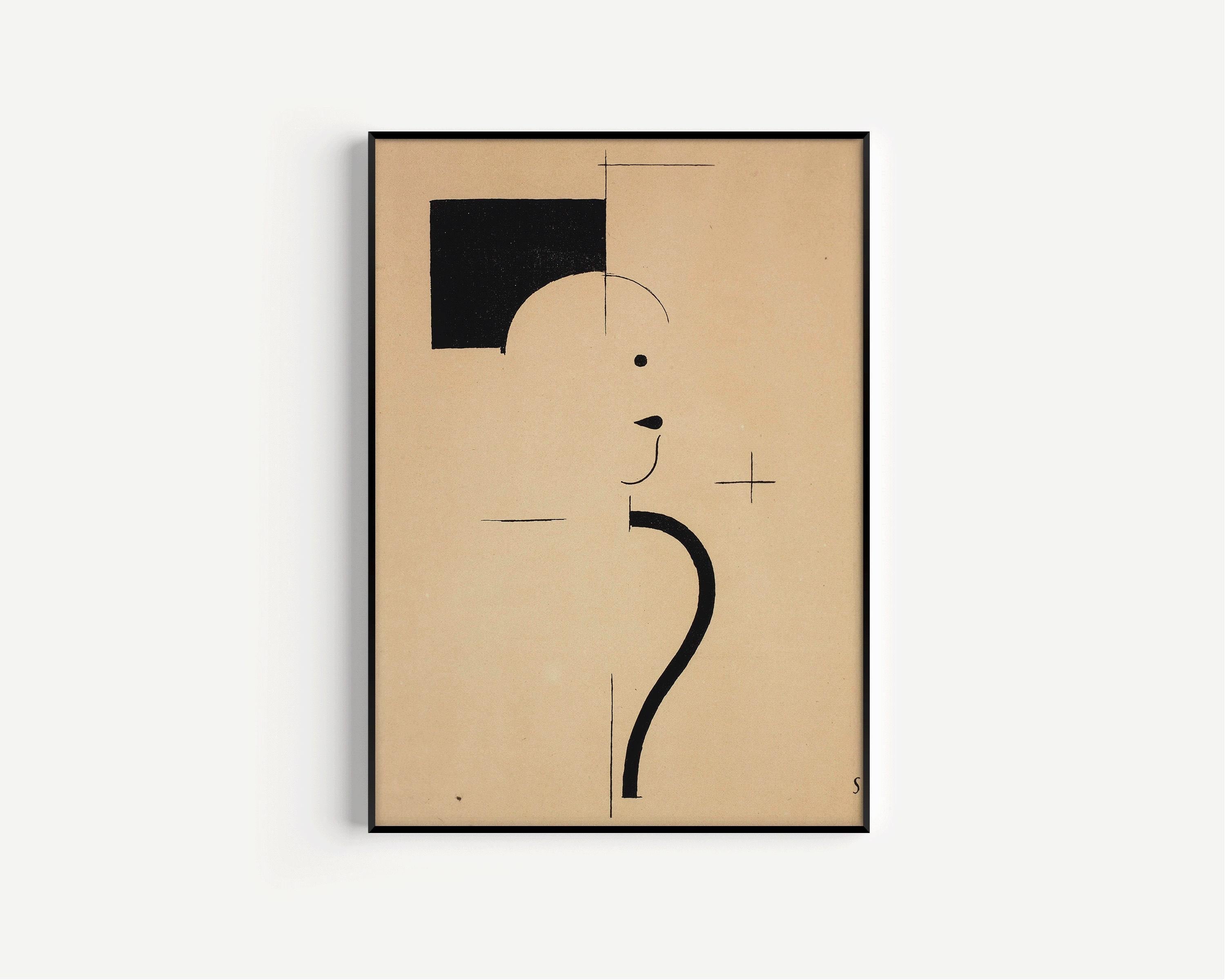 Bauhaus Vintage Poster - Beige Black PREMIUM GICLÉE PRINT | Mid - Century Modern Art Print (available handframed or unframed) - 9ArtPrints