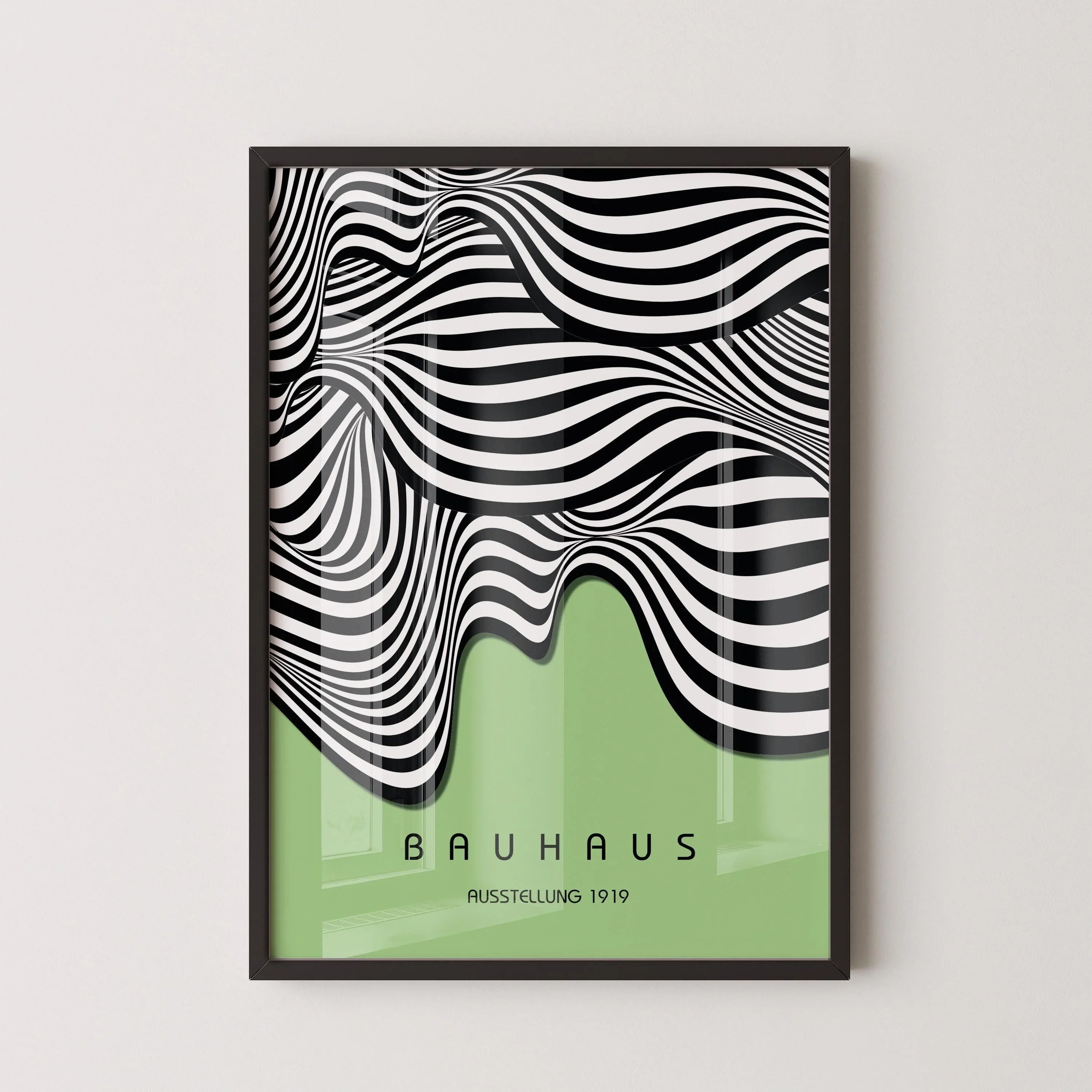 Bauhaus Waves Art Print: Mid - Century Modern Giclee Poster - 9ArtPrints