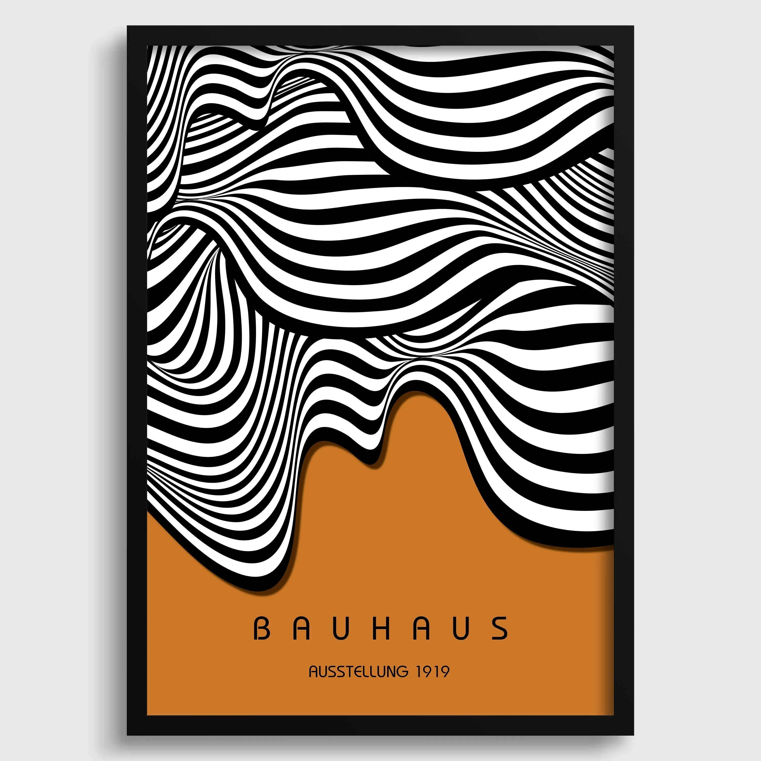 Bauhaus Waves Art Print: Mid - Century Modern Home Decor (Available Framed) - 9ArtPrints