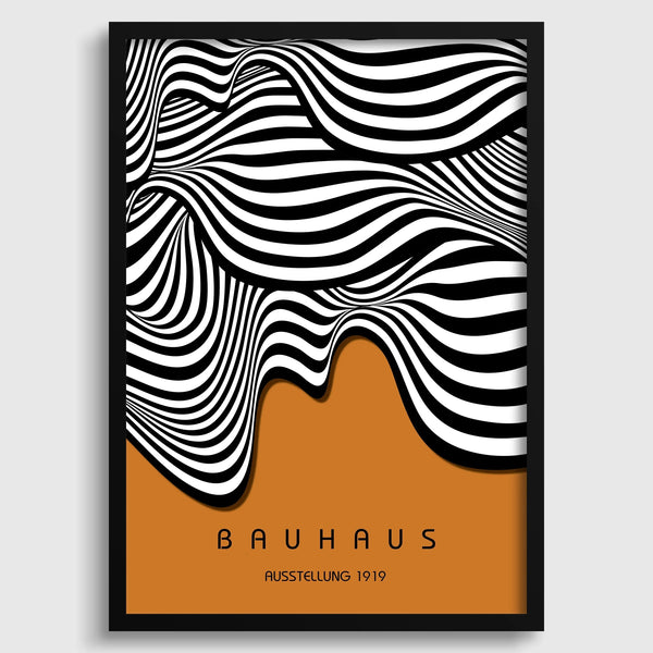 Bauhaus — Ausstellung Waves | Bestselling Mid-Century Modern Print in Brown