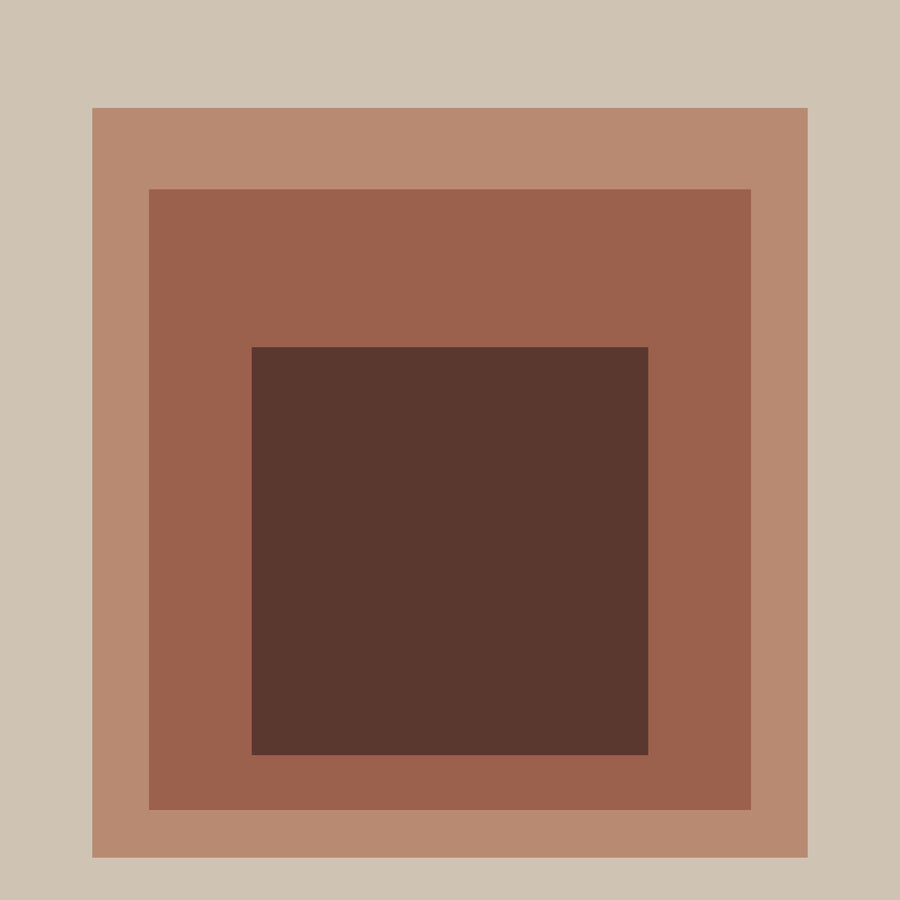 Bookish — Homage to the Square | Mid-Century Modern Art Print shown to scale on a wall above a sofa