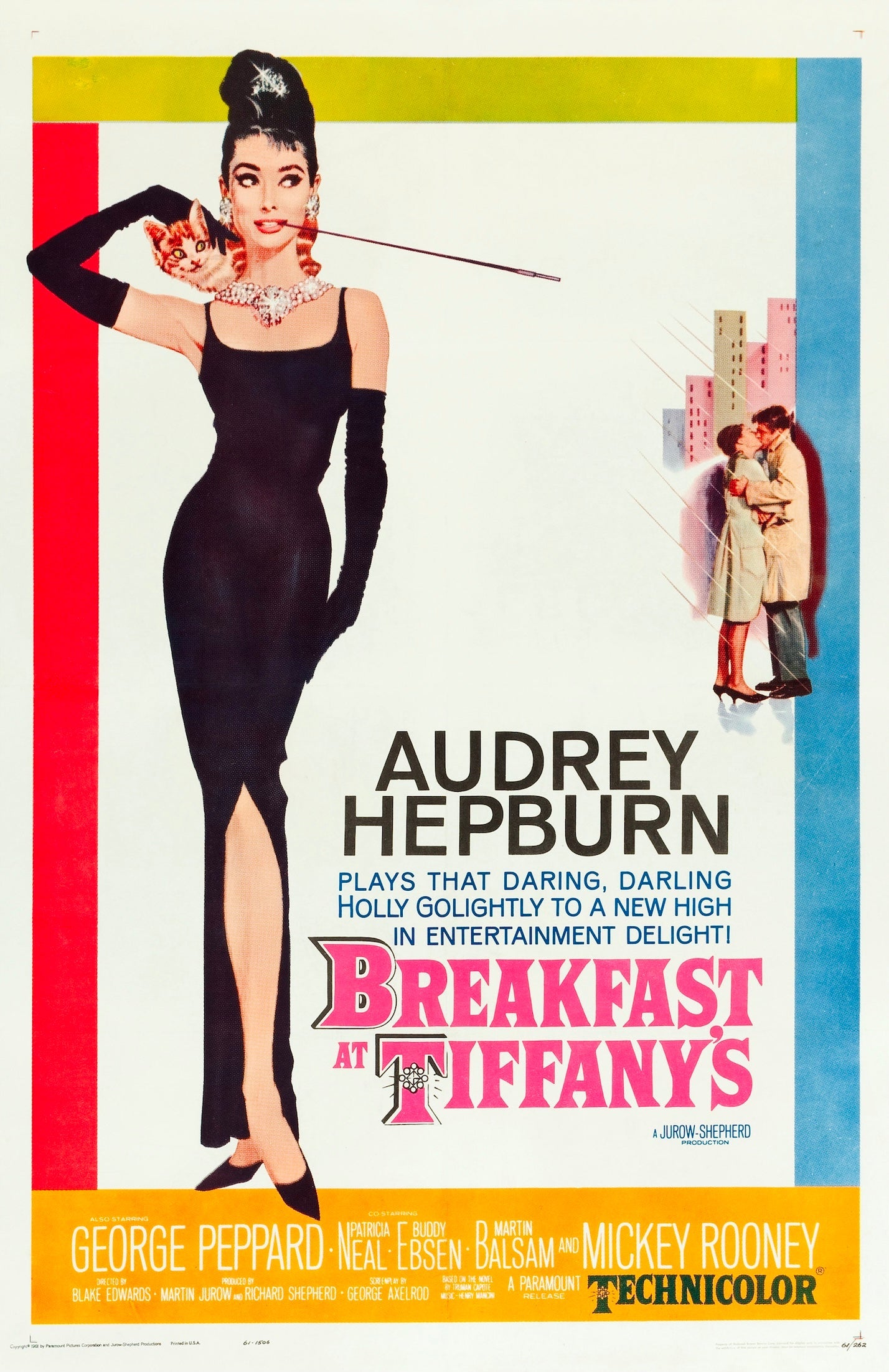 Breakfast at Tiffany's (1961) | Vintage Classic Movie Poster Print - 9ArtPrints