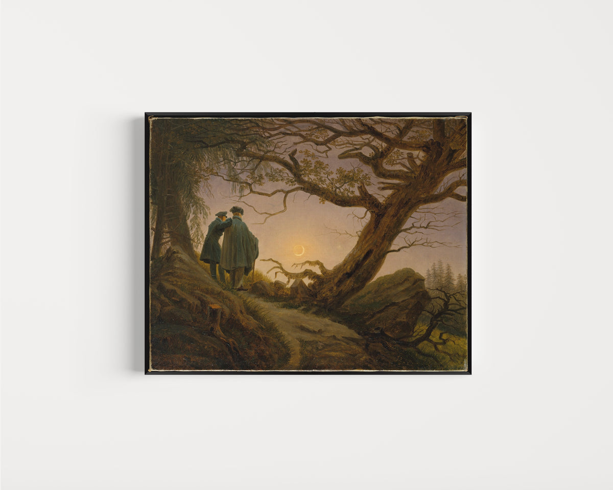 Caspar David Friedrich — Two Men Contemplating the Moon | Fine Art Print