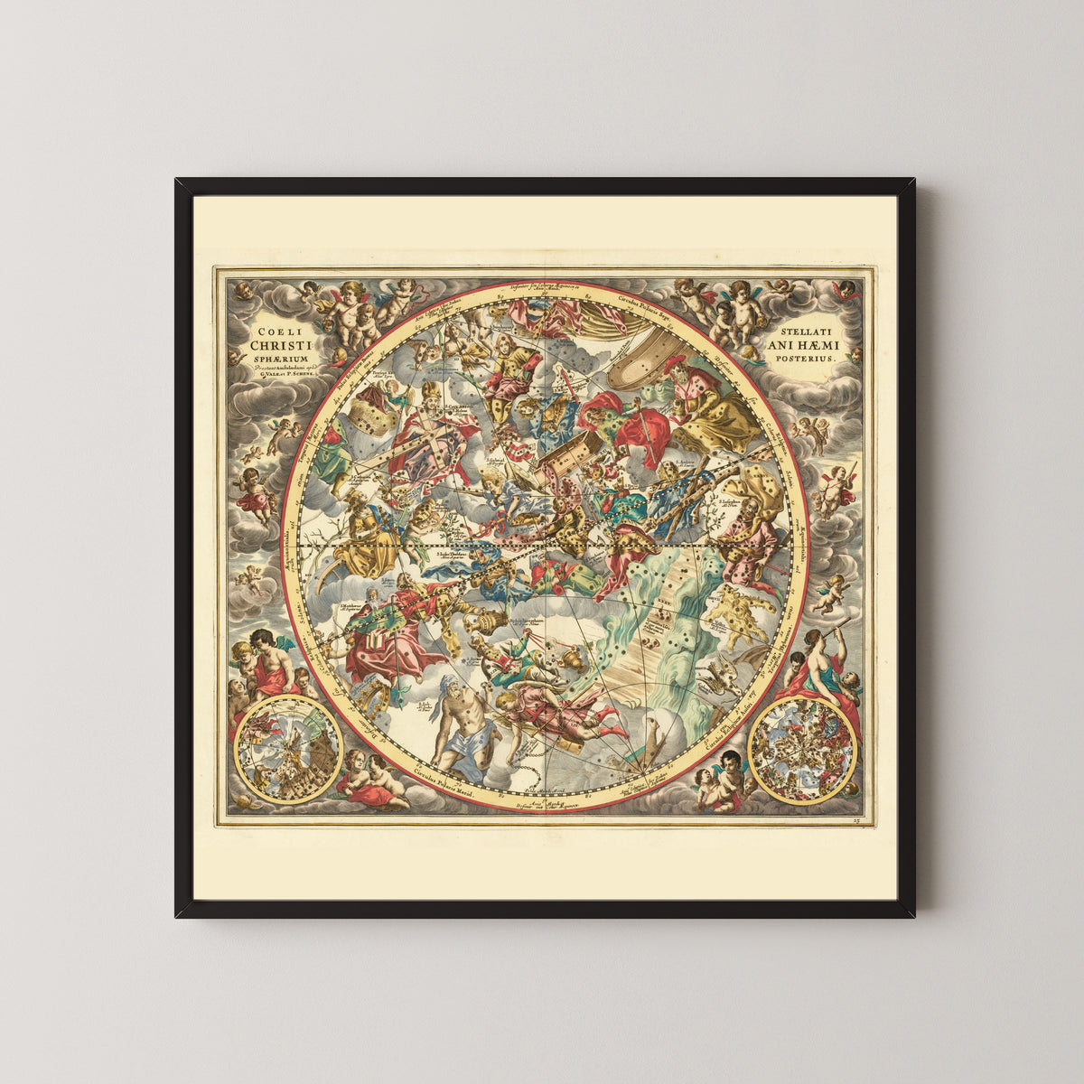 Andreas Cellarius — The Christian Starry Heaven, Second Hemisphere (Plate 23) | Celestial Map Print