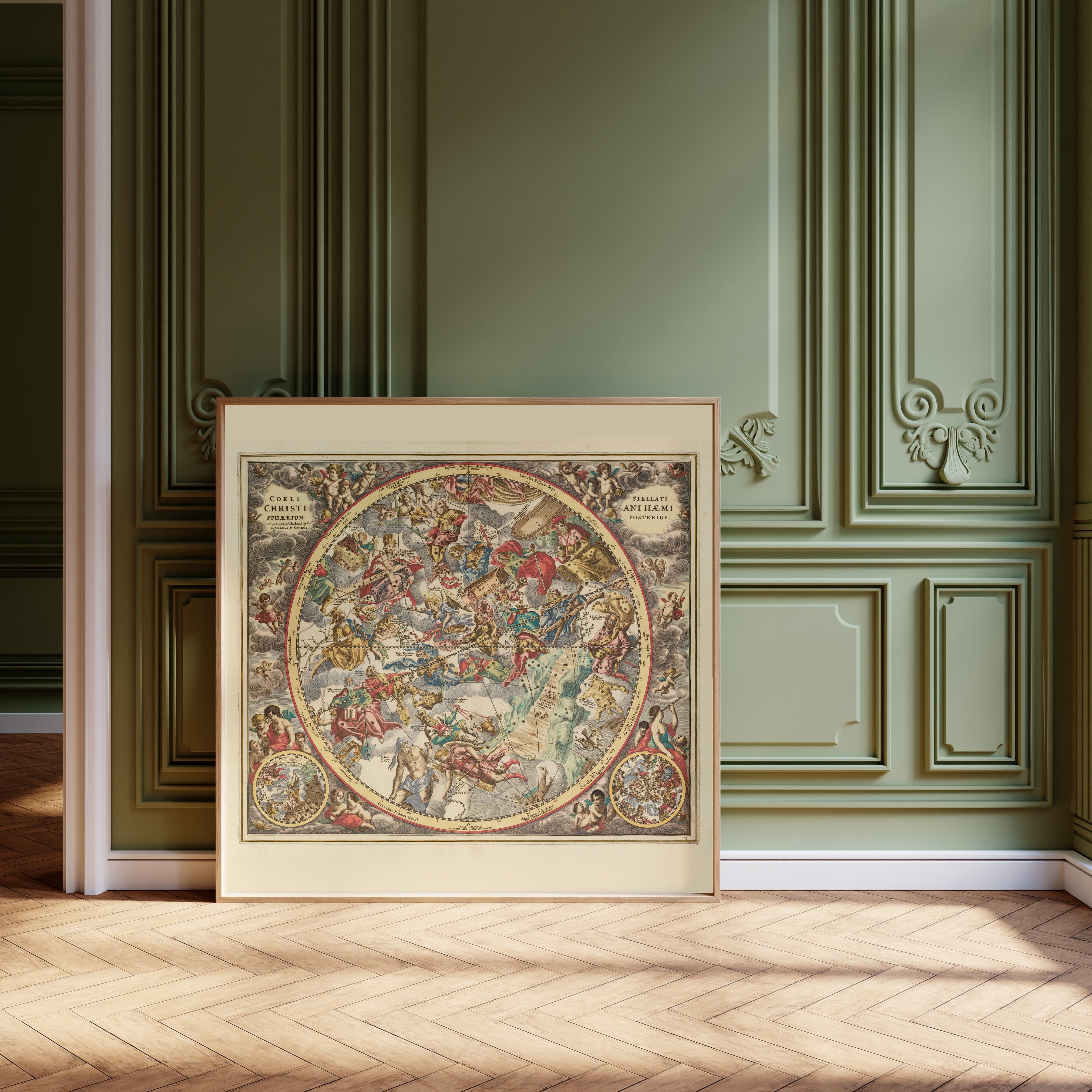Andreas Cellarius — The Christian Starry Heaven, Second Hemisphere (Plate 23) | Celestial Map Print