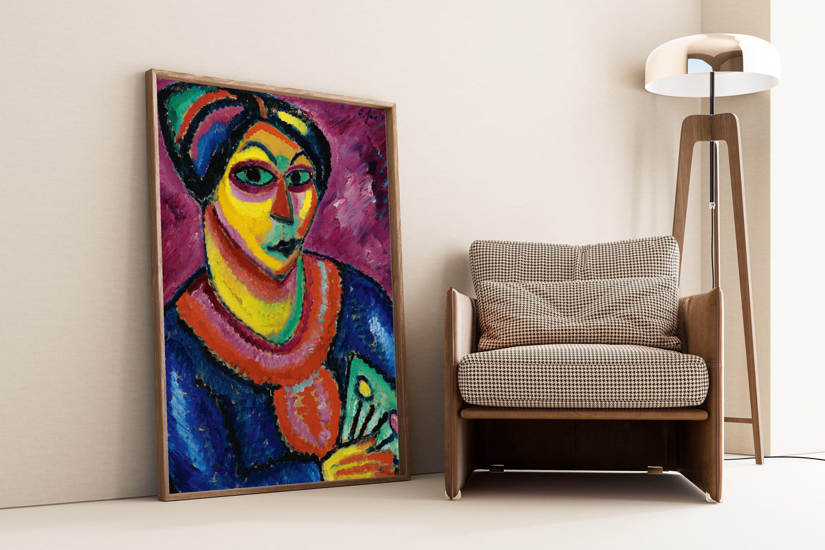 Alexej von Jawlensky — Woman with a Green Fan | Expressionist Fine Art Print