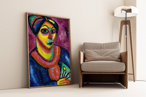 Alexej von Jawlensky — Woman with a Green Fan | Expressionist Fine Art Print