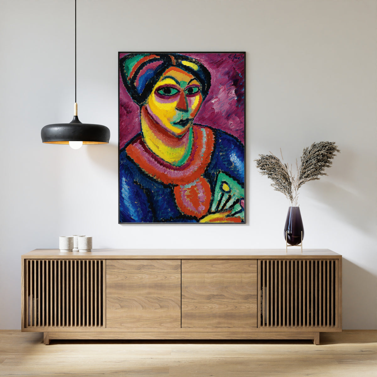 Alexej von Jawlensky — Woman with a Green Fan | Expressionist Fine Art Print