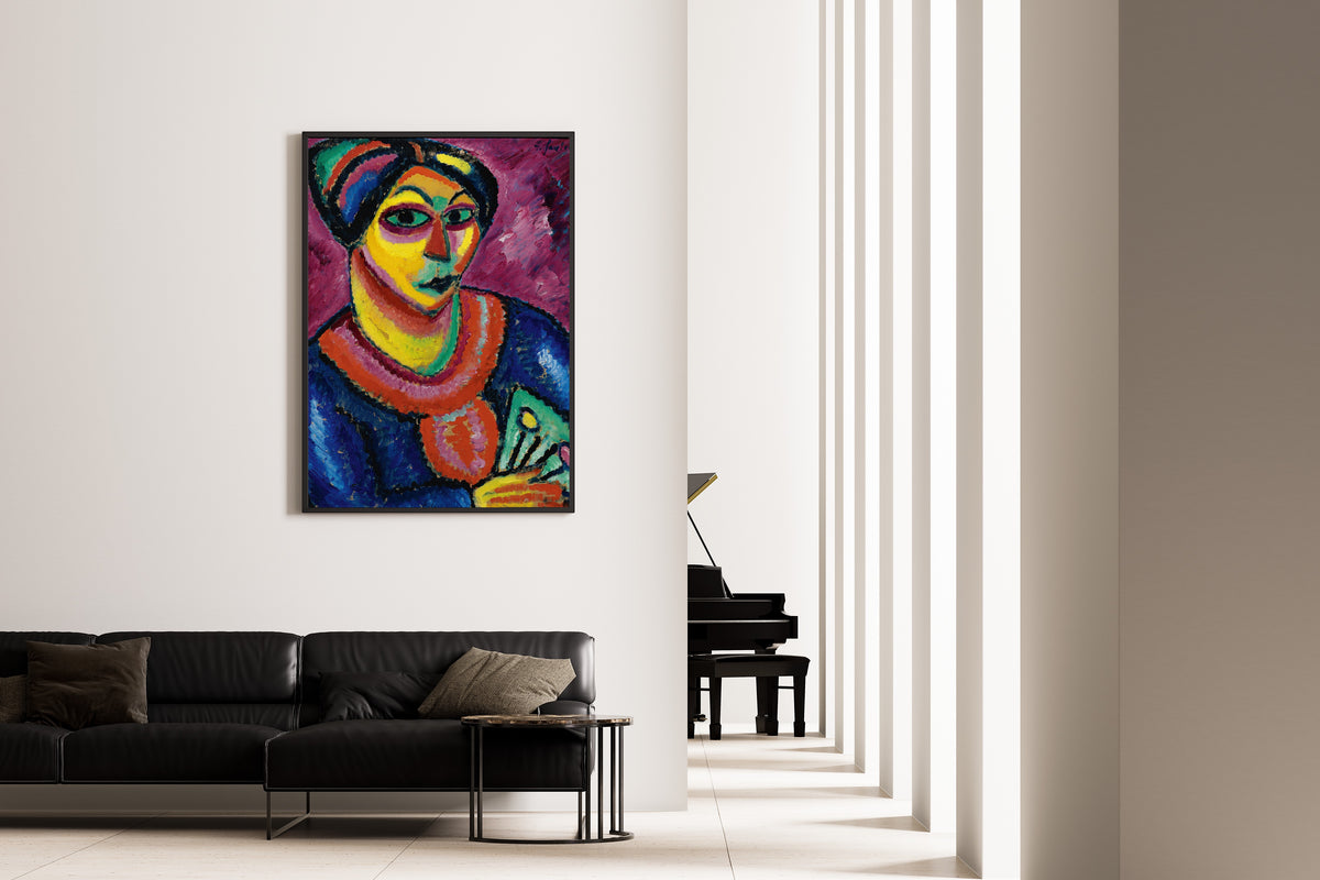 Alexej von Jawlensky — Woman with a Green Fan | Expressionist Fine Art Print