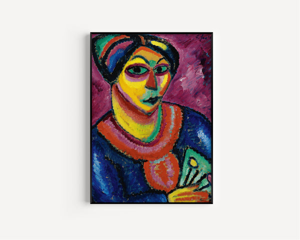 Alexej von Jawlensky — Woman with a Green Fan | Expressionist Fine Art Print