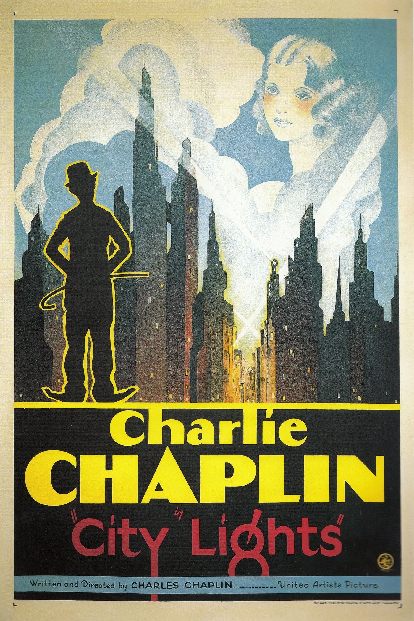 Charlie Chaplin — City Lights (1931) | Vintage Classic Movie Poster Print - 9ArtPrints