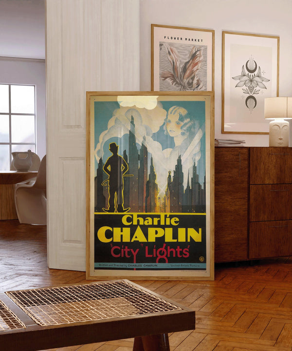 Charlie Chaplin — City Lights (1931) | Vintage Classic Movie Poster Print