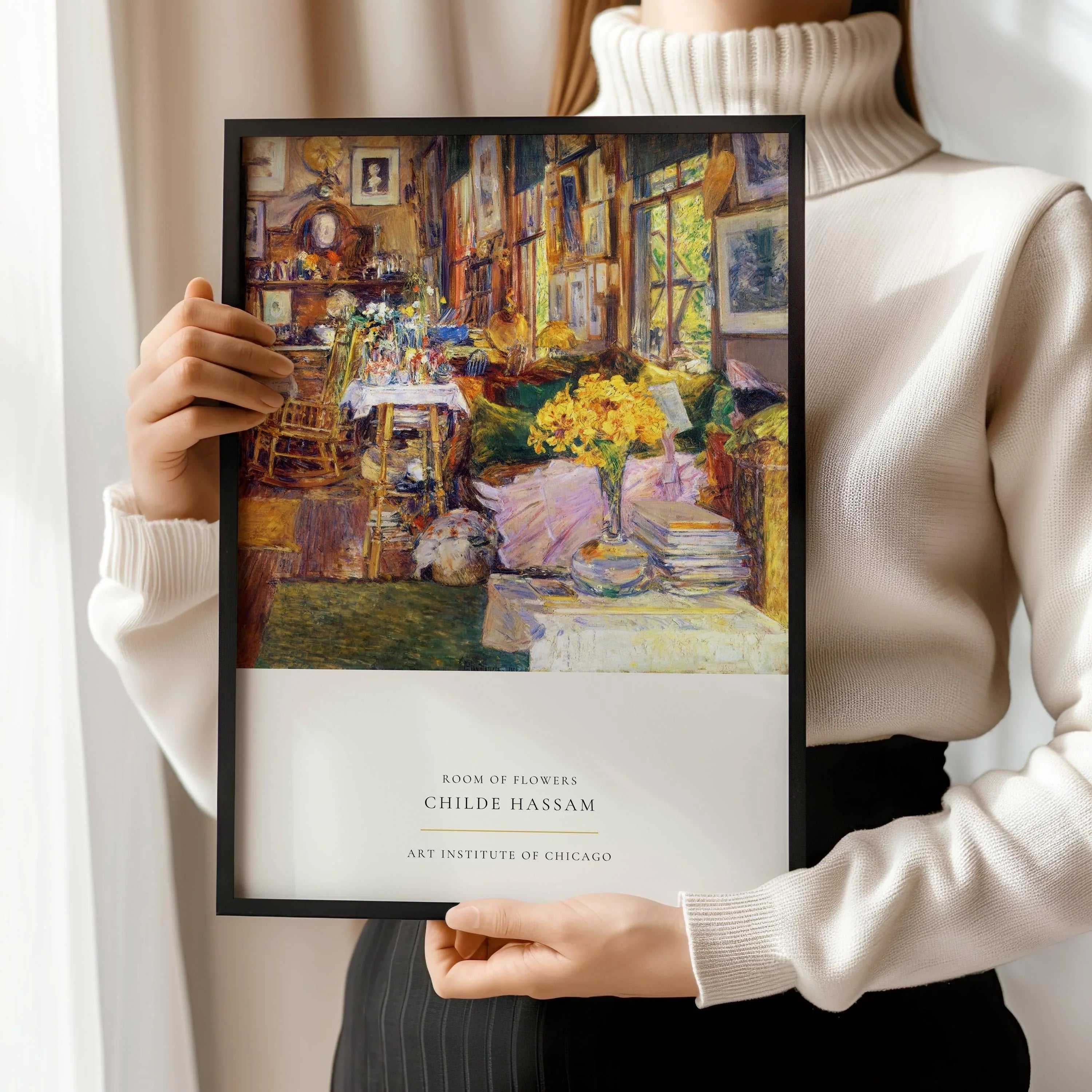 Childe Hassam Still Life Print: Room of Flowers, Vintage American Art - 9ArtPrints