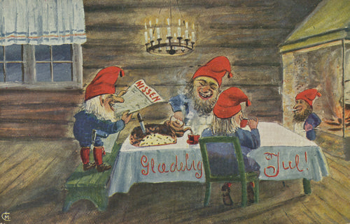Christian Magnus Moe — Gledelig Jul (Merry Christmas!) | Vintage Christmas Print