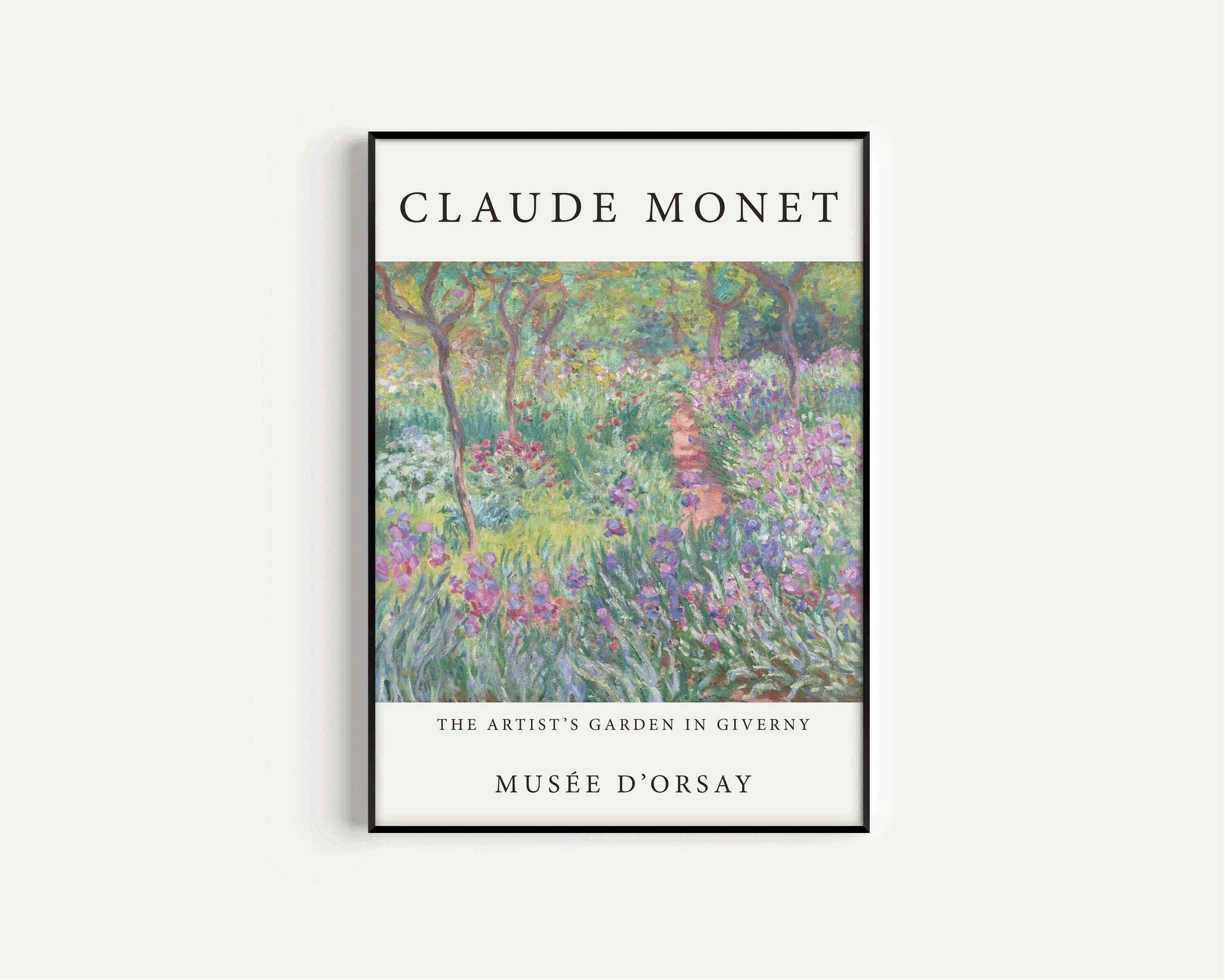 Claude Monet - Artist's Garden Giverny | Famous Art Print (available framed or unframed) - 9ArtPrints