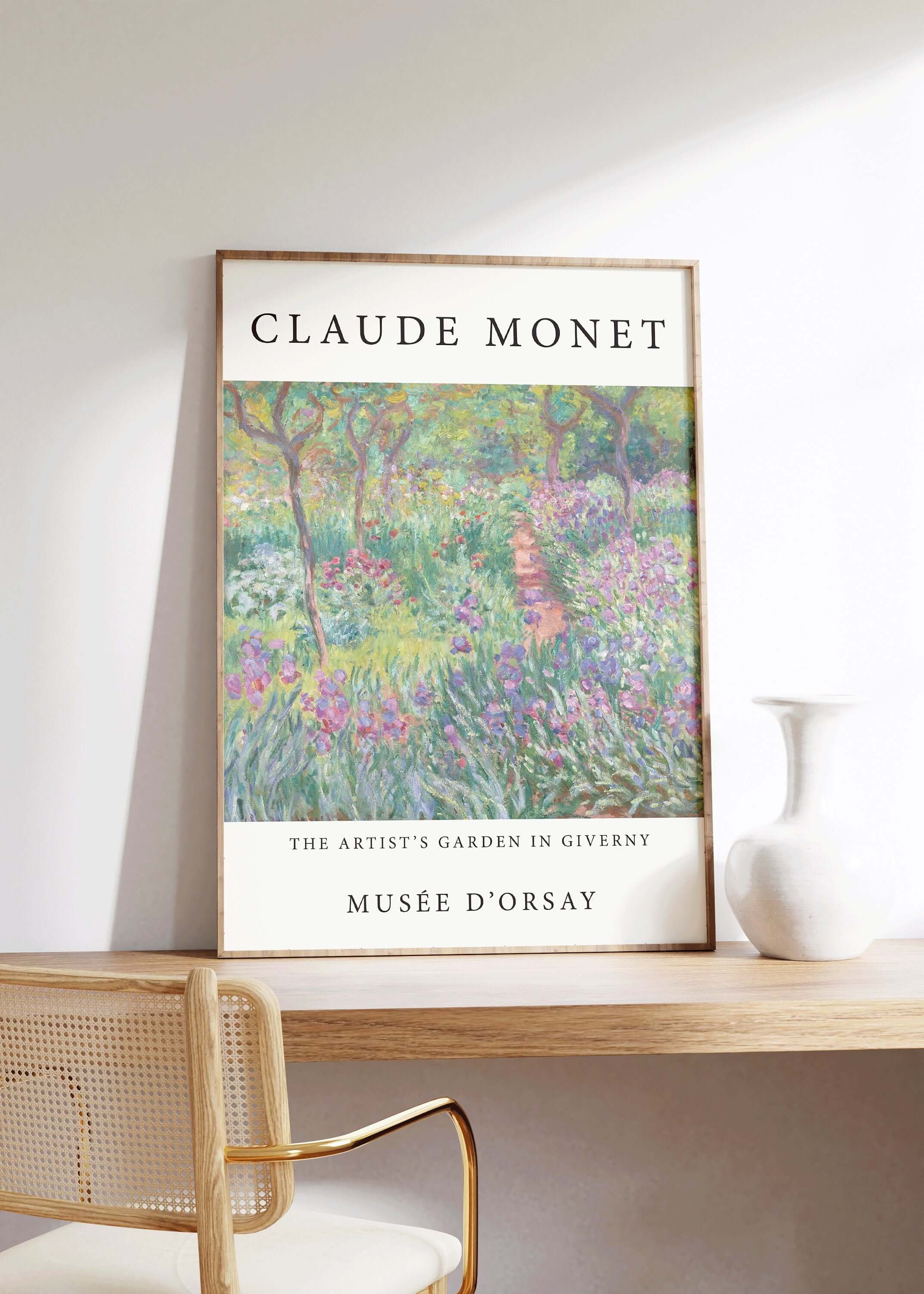 Claude Monet - Artist's Garden Giverny | Famous Art Print (available framed or unframed) - 9ArtPrints