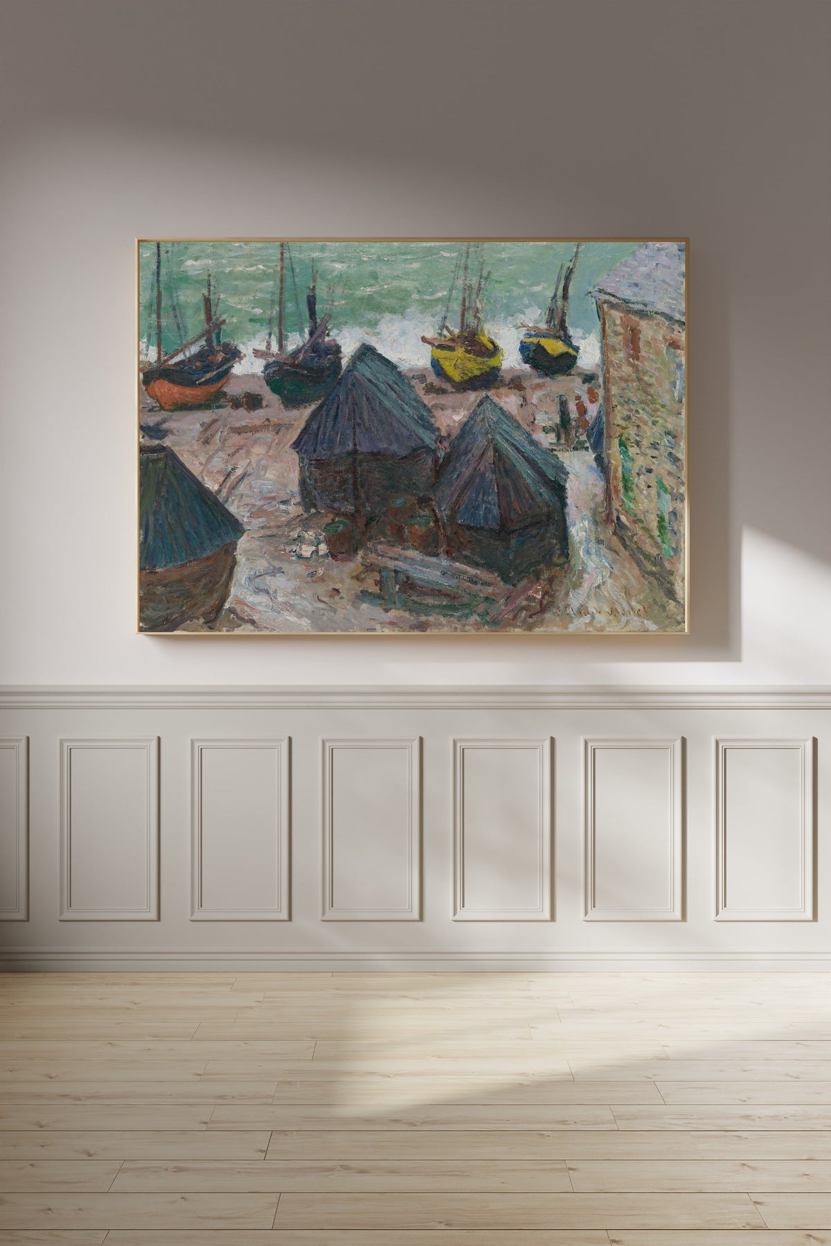 Claude Monet — Boats on the Beach at Étretat | Fine Art Print - 9ArtPrints