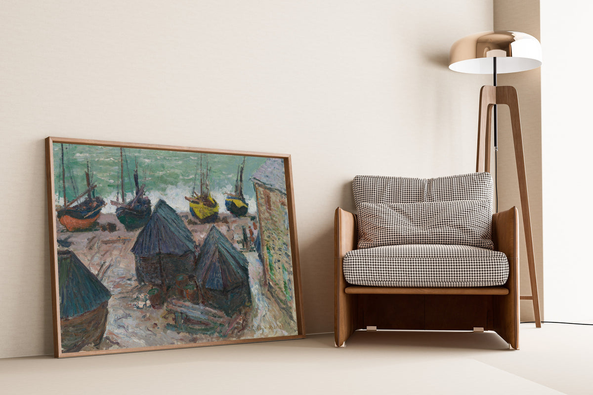Claude Monet — Boats on the Beach at Étretat | Fine Art Print - 9ArtPrints
