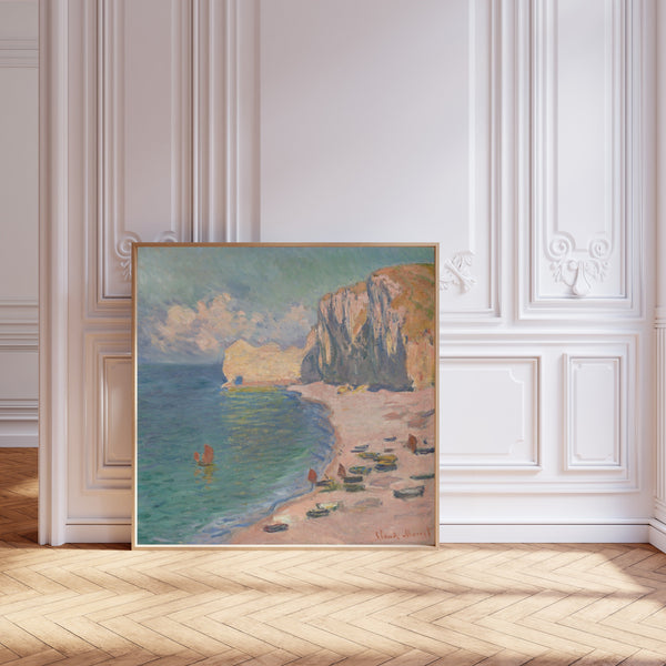 Claude Monet — Étretat, The Beach and the Falaise d'Amont | Fine Art Print